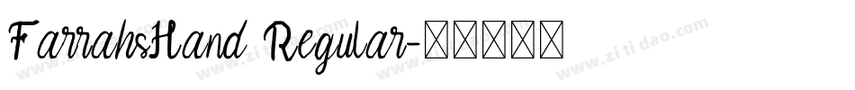 FarrahsHand Regular字体转换